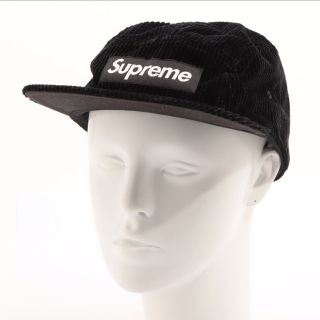 シュプリーム(Supreme)の【中古】シュプリーム ボックスロゴ キャップ コーデュロイ ブラック(キャップ)