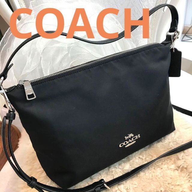 ☆未使用品☆コーチ 2WAYショルダーバッグ ナイロン 黒 斜め掛け 肩掛け - licu.org