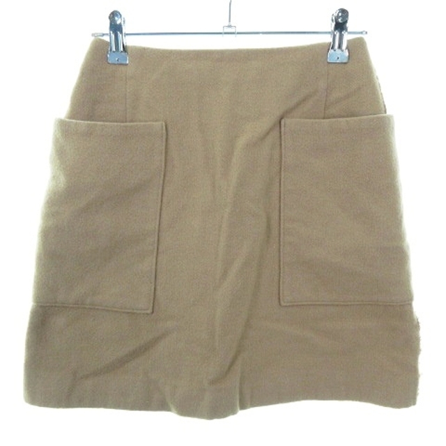 IENA(イエナ)のイエナ スカート 台形 ミニ バックファスナー ウール 34 ベージュ ボトムス レディースのスカート(ミニスカート)の商品写真