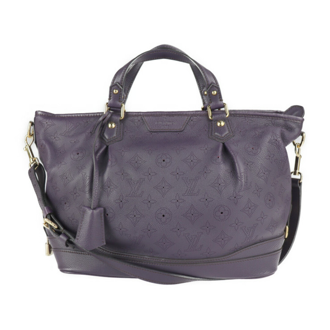 LOUIS VUITTON(ルイヴィトン)のLOUIS VUITTON ルイ ヴィトン モノグラムマヒナ ステラPM ハンドバッグ M93983 レザー   ウルサン パープル系 ゴールド金具  2WAY ショルダーバッグ トートバッグ ビトン 【本物保証】 レディースのバッグ(ハンドバッグ)の商品写真