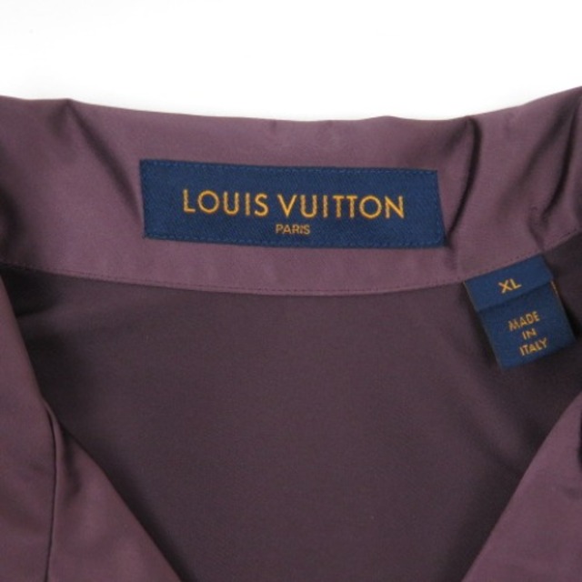 【となります】 綺麗 LOUIS VUITTON ルイヴィトン 服 半袖 XL 蛇革 トップス ナイロンジャケット ナイロン/パイソン ダークパープル メンズ カテゴリ