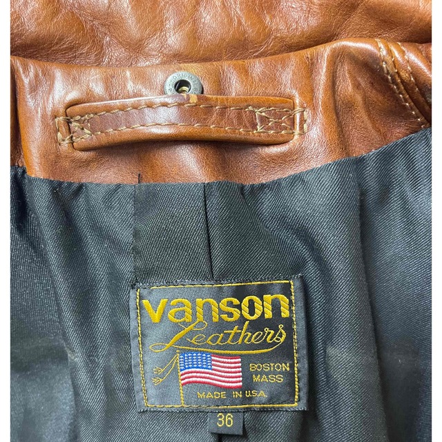 VANSON(バンソン)の匿名希望様専用❗️vanson バンソン ライダース シングルレザージャケット メンズのジャケット/アウター(ライダースジャケット)の商品写真