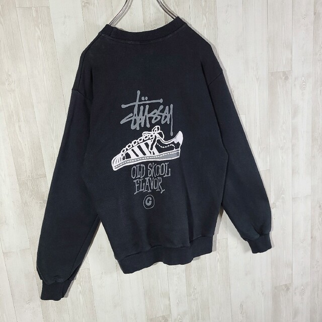 【90s/紺タグ】Stussy オールドステューシー センターロゴスウェット