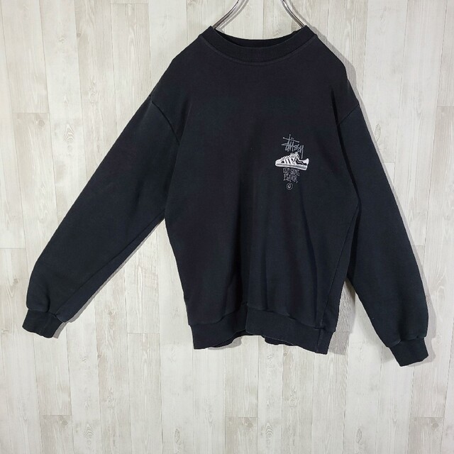 STUSSY(ステューシー)の【入手困難】オールド ステューシー 名作 90s 紺タグバックロゴ スウェット メンズのトップス(スウェット)の商品写真