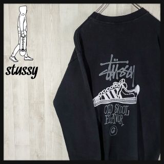 ステューシー(STUSSY)の【入手困難】オールド ステューシー 名作 90s 紺タグバックロゴ スウェット(スウェット)