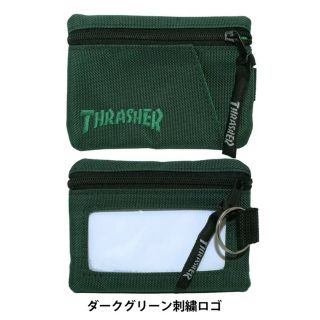 スラッシャー(THRASHER)のスラッシャー　THRASHER カードコインケースダークグリーンです。(コインケース/小銭入れ)