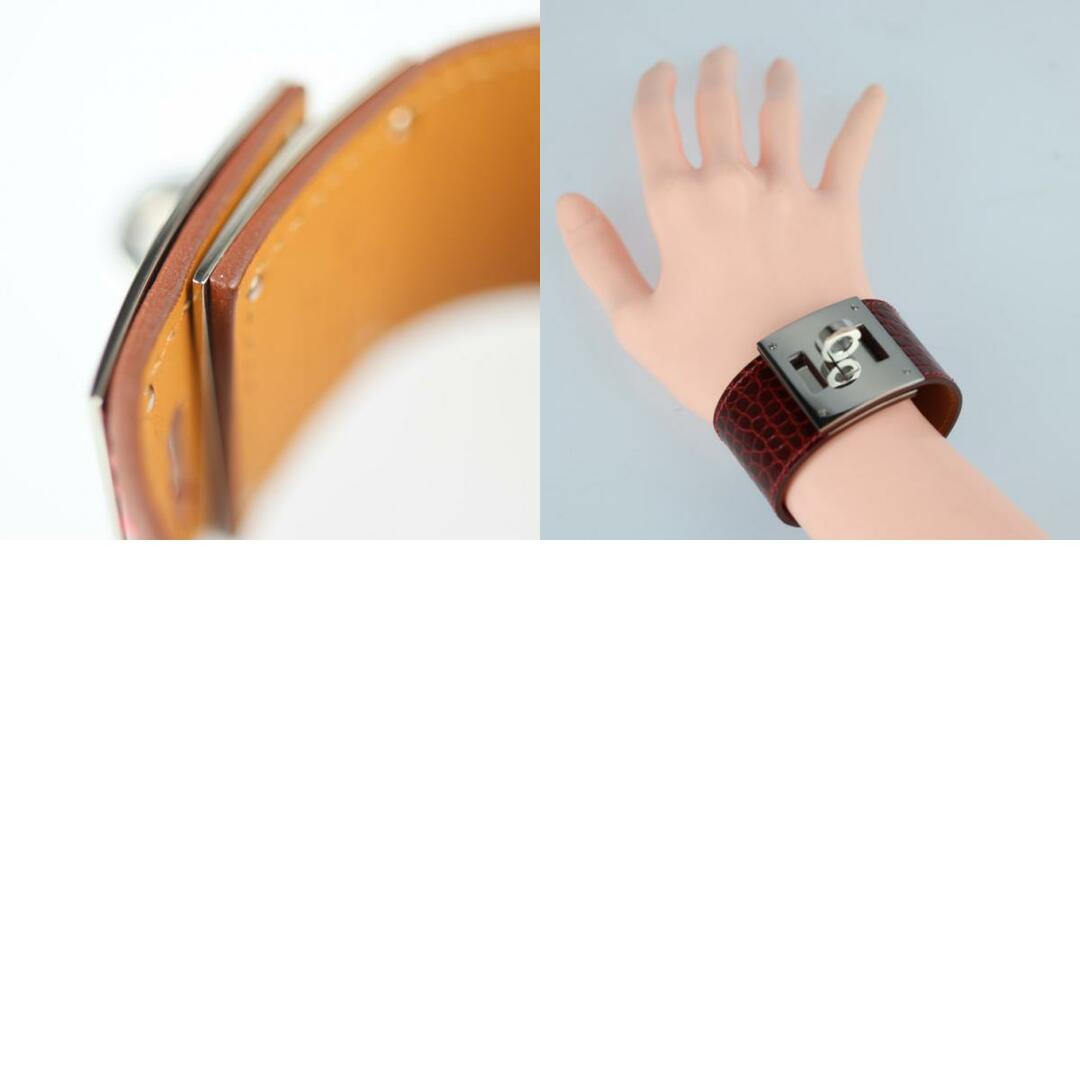 HERMES エルメス ケリー ドッグ ブレスレット アリゲーター レッド系
