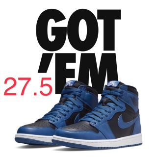 ナイキ(NIKE)のNIKE AIRJORDAN 1 HIGH OG ダークマリーナブルー 27.5(スニーカー)