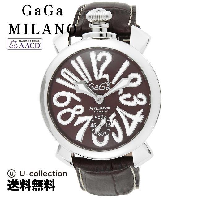 GaGa MILANO(ガガミラノ)のガガミラノ MANUALE 48MM 腕時計 GAG-501013S-DBR  2年 レディースのファッション小物(腕時計)の商品写真