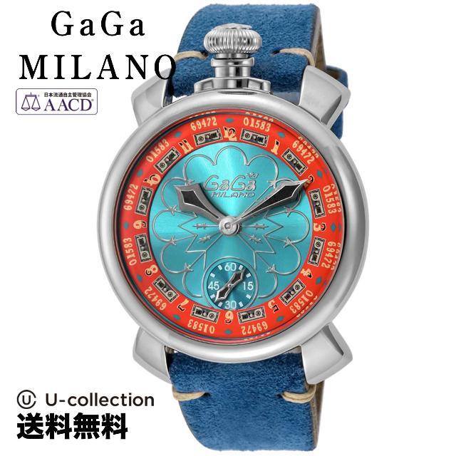 本物の GaGa 2年  GAG-5010LV02-BLU 腕時計 48MM MANUALE ガガミラノ - MILANO 腕時計