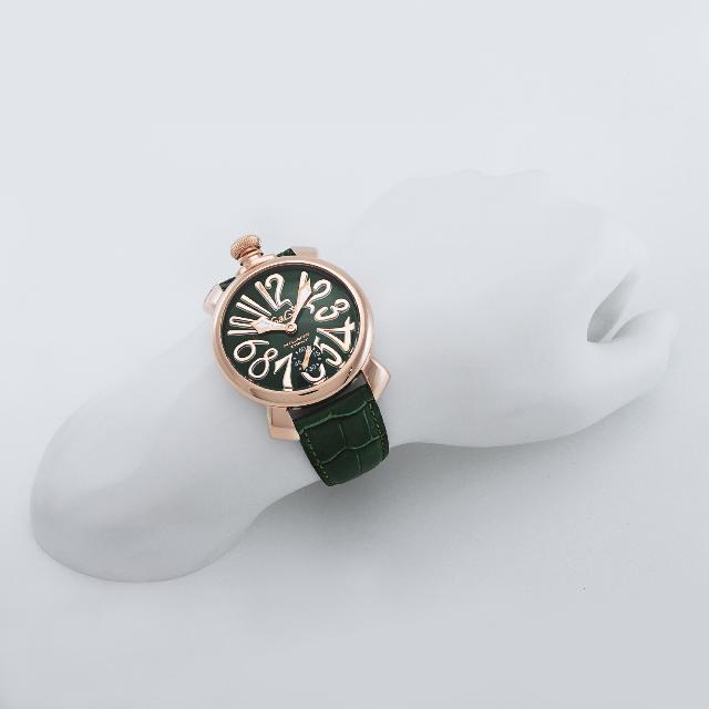 GaGa MILANO(ガガミラノ)のガガミラノ MANUALE 48MM 腕時計 GAG-501104S-GRN  2年 レディースのファッション小物(腕時計)の商品写真