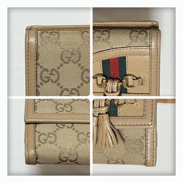 Gucci(グッチ)の【ゆん様専用】グッチ 長財布 スプリーム ベージュ シェリーライン レディースのファッション小物(財布)の商品写真