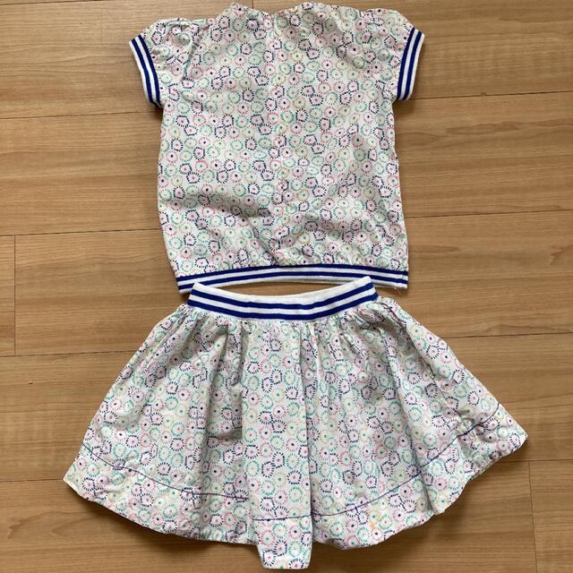 PETIT BATEAU(プチバトー)のプチバトー　スカート　トップス　セットアップ　95〜100 キッズ/ベビー/マタニティのキッズ服女の子用(90cm~)(スカート)の商品写真