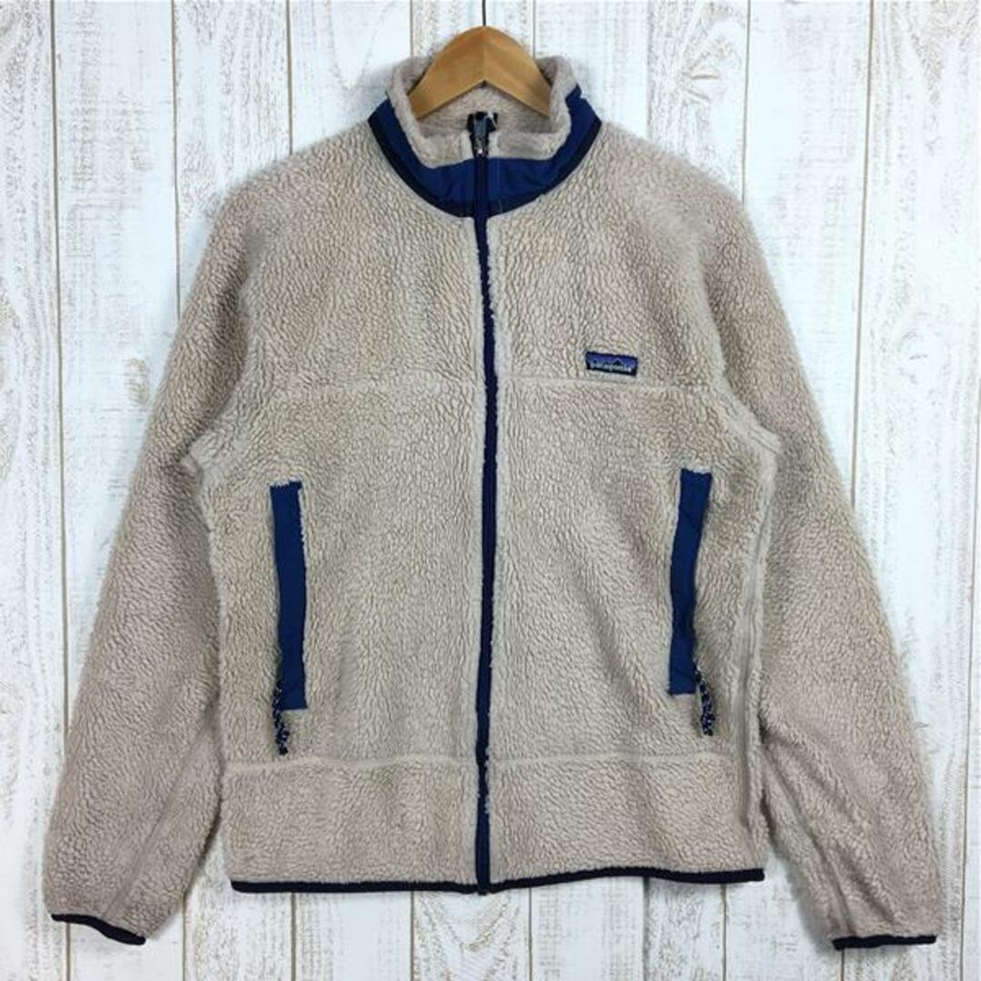 MENs M  パタゴニア 1996 レトロ エックス ジャケット RETRO-X JACKET セカンドモデル ナチュラル×ストームブルー アメリカ製 生産終了モデル 入手困難 PATAGONIA 23053 Natural / Storm Blue アイボリー系