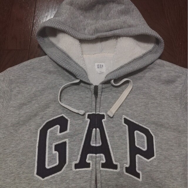 GAP(ギャップ)のGAP パーカー　L　グレー　ボア　旧タグ　オールドギャップ　古着 メンズのトップス(パーカー)の商品写真