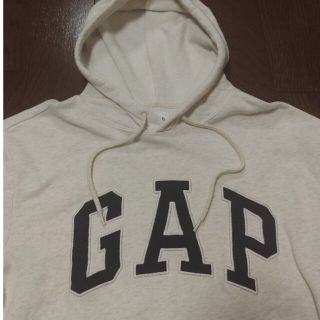 ギャップ(GAP)のGAP パーカー　M　クリーム　オートミール　白　古着　オールドギャップ　旧タグ(パーカー)