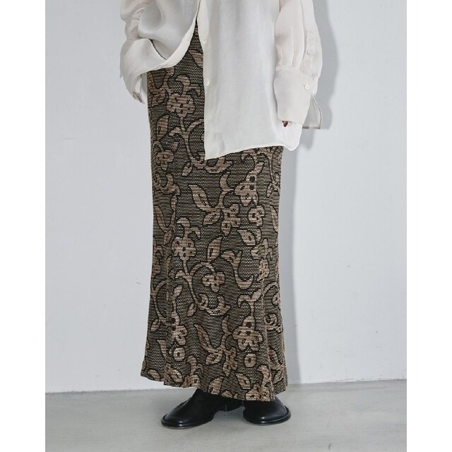 【美品】TODAYFUL Jacquard Leaf Pencilskirt