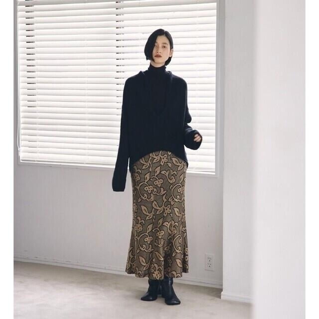 【美品】TODAYFUL Jacquard Leaf Pencilskirt