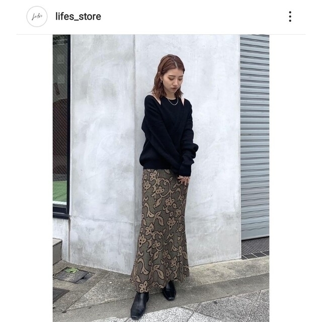 【美品】TODAYFUL Jacquard Leaf Pencilskirt