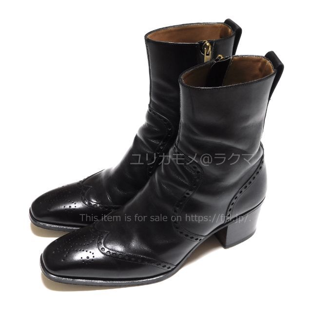 【本物保証】靴公式店 イヴサンローラン ジョニー65ブーツ ジョニーブーツ 黒 39 1/2