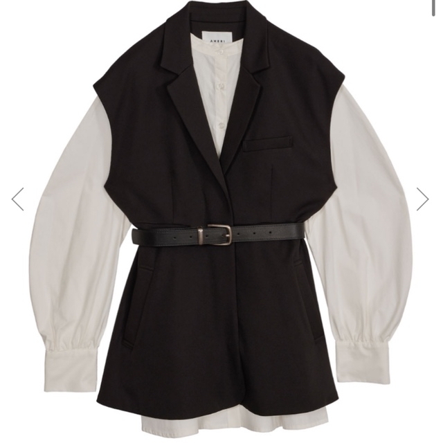 AMERI PEPLUM JACKET WITH PUFF BLOUSE - シャツ/ブラウス(長袖/七分)