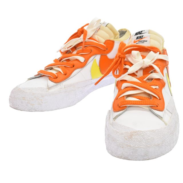 NIKE(ナイキ)のNIKE ナイキ ×sacai  BLAZER LOW BRITISH TAN サカイ ブレザー ローカットスニーカー ホワイト/オレンジ DD1877-100 US10 メンズの靴/シューズ(スニーカー)の商品写真