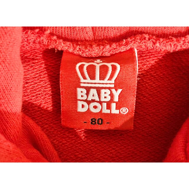 BABYDOLL(ベビードール)のパーカー 上着 80 キッズ/ベビー/マタニティのベビー服(~85cm)(トレーナー)の商品写真