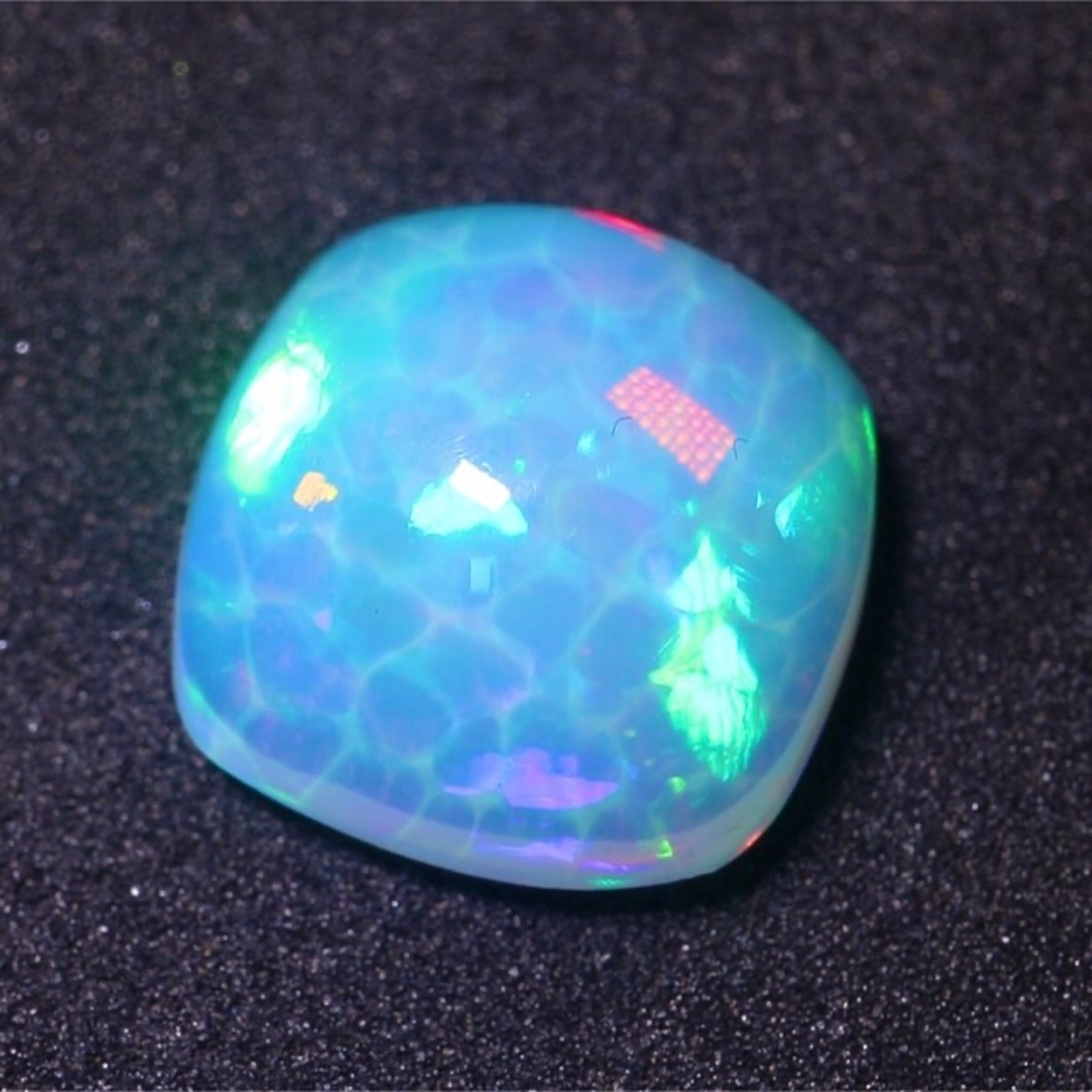 待望☆】 ハニカムオパール エチオピアオパール 約10×10mm 3.75ct 超