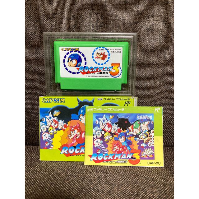 CAPCOM(カプコン)のロックマン3ROCKMANファミコンソフトCAPCOM エンタメ/ホビーのゲームソフト/ゲーム機本体(家庭用ゲームソフト)の商品写真