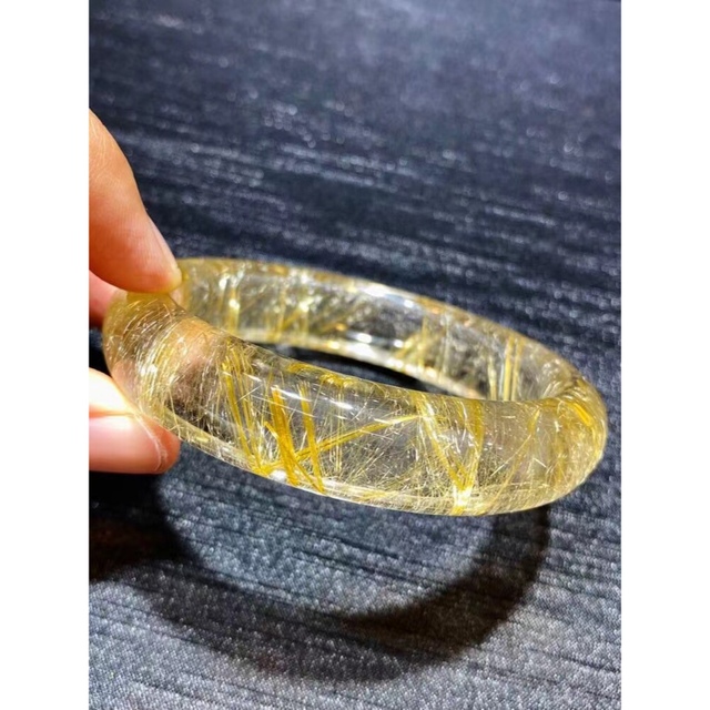 ⭐︎【天然】ゴールド タイチンルチルクォーツ バングル 59.6mm 【福袋