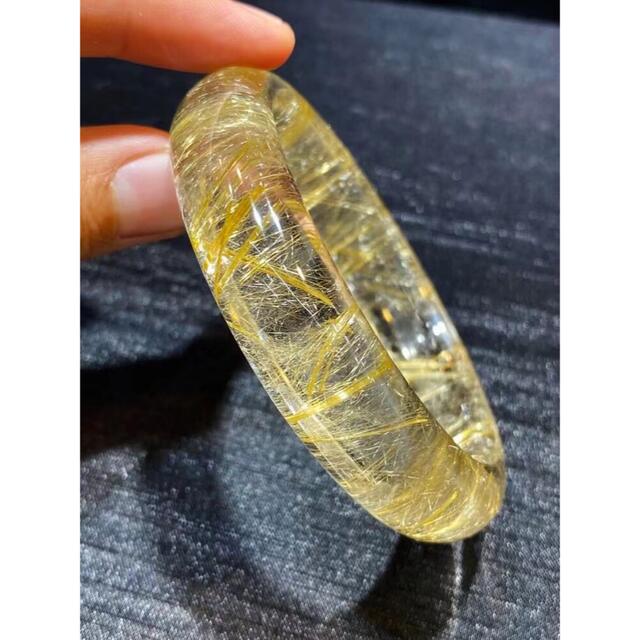 ⭐︎【天然】ゴールド タイチンルチルクォーツ バングル 59.6mm 【福袋