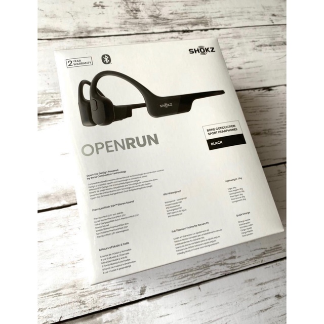 新品未開封☆Shokz OpenRun SKZ-EP-000003骨伝導 - ヘッドフォン