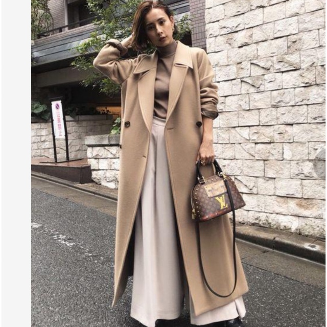 Ameri VINTAGE(アメリヴィンテージ)のameri vintage リトルフレアロングコート　long coat レディースのジャケット/アウター(ロングコート)の商品写真