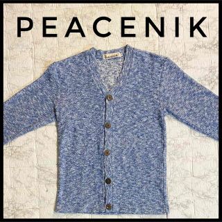 peacenikメンズカーディガン　Mサイズ　ブルー(カーディガン)