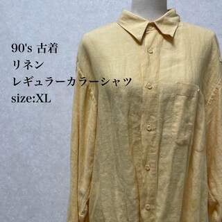POLO RALPH LAUREN - 【人気品】90's リネン レギュラーカラーシャツ