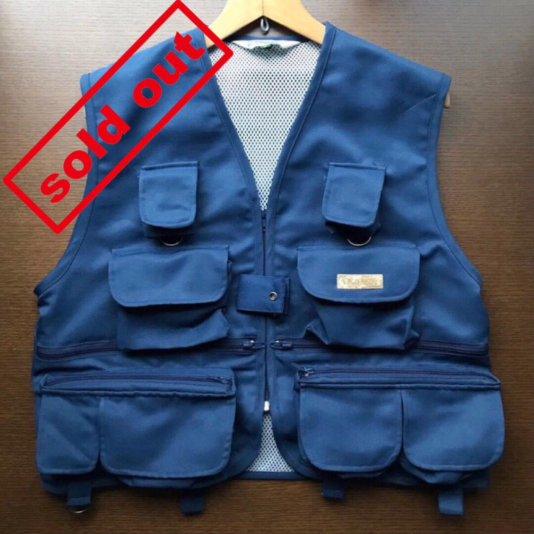 Vtg 80年代90年代 フィッシングベスト 総裏地メッシュ ネイビー | フリマアプリ ラクマ