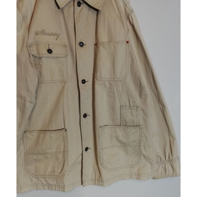 159 STUSSY カバーオール 裏バンダナ柄 L フィールドジャケット