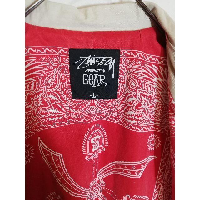 stussy メンズ　裏地ペイズリー柄　ジャケット　L