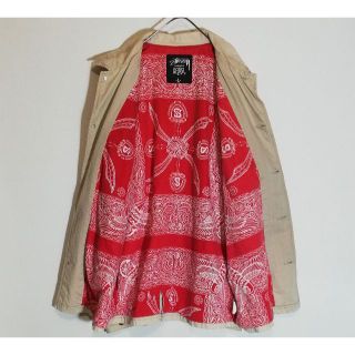 159 STUSSY カバーオール 裏バンダナ柄 L フィールドジャケット