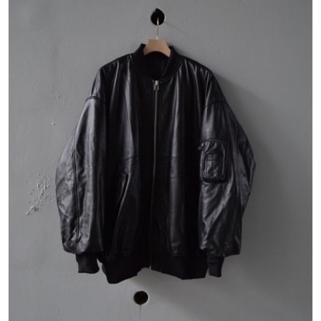 stein OVERSIZED LEATHER FLIGHT JACKET