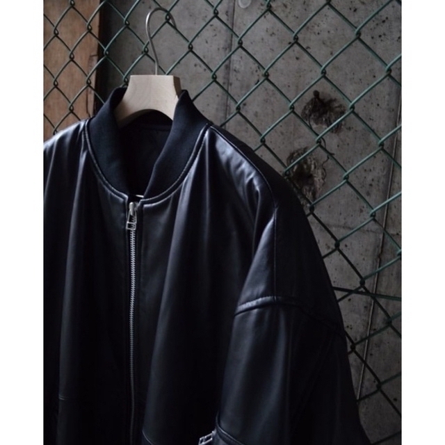 stein OVERSIZED LEATHER FLIGHT JACKET