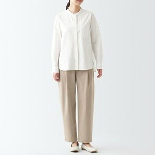 無印良品【MUJI Labo】ストレッチ起毛パンツ　チャコールグレー　Lサイズ