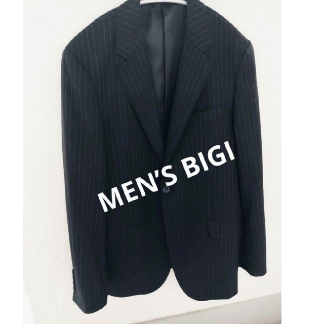 MEN'S　BIGI/メンズ・ビギ　ブラックストライプ　大変綺麗」 1