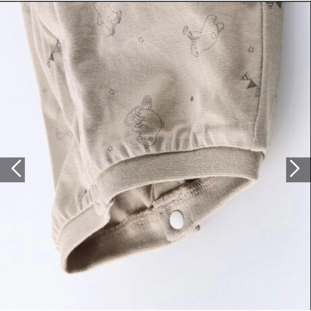 Branshes(ブランシェス)のくま柄２ＷＡＹオール/ブランシェス 　くすみブラウン キッズ/ベビー/マタニティのベビー服(~85cm)(カバーオール)の商品写真