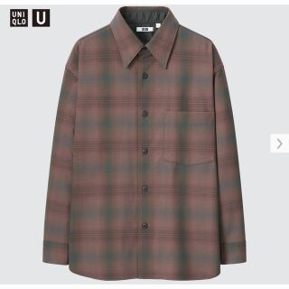 ユニクロ(UNIQLO)のUNIQLO U ヘビーフランネルオーバーサイズシャツ(長袖)　パープル(シャツ)