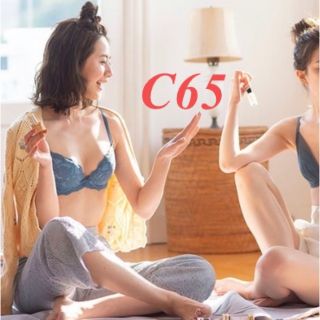 アモスタイル(AMO'S STYLE)のアモスタイル【新品】クラシカルレース プッシュアップブラ＆ショーツセット　C65(ブラ&ショーツセット)