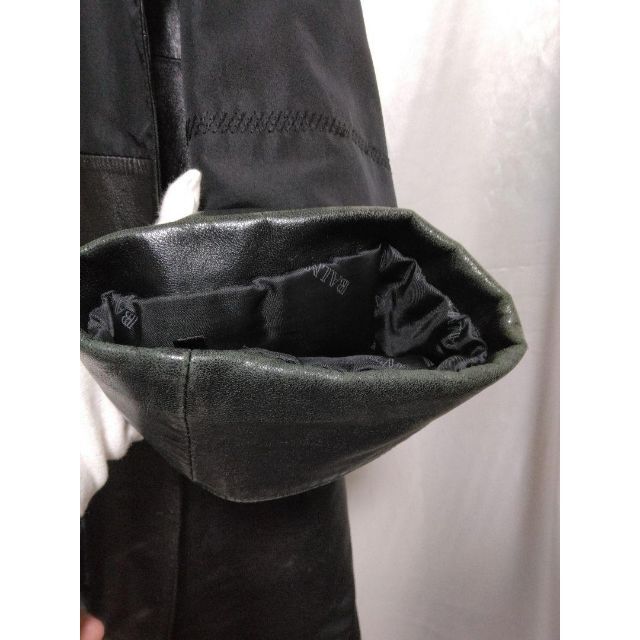 BALMAIN(バルマン)のバルマン 黒色 ブラック 長袖 レザージャケット ジャンパー 羊皮 メンズのジャケット/アウター(レザージャケット)の商品写真