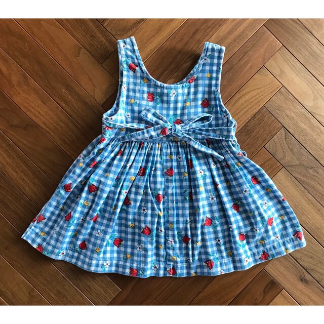 oshkosh チューリップチェック柄ワンピース　2Tキッズ服女の子用(90cm~)