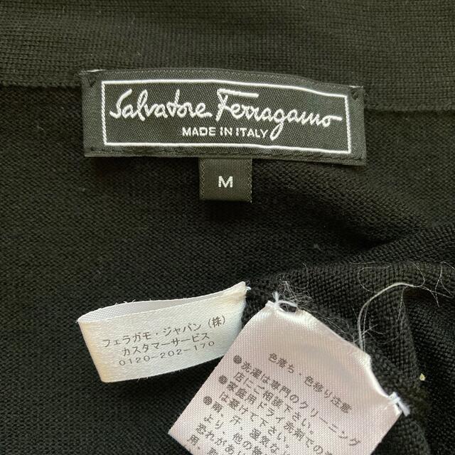 Salvatore Ferragamo(サルヴァトーレフェラガモ)のフェラガモ　七分袖　カーディガン　ニット　M リボン　 レディースのトップス(カーディガン)の商品写真