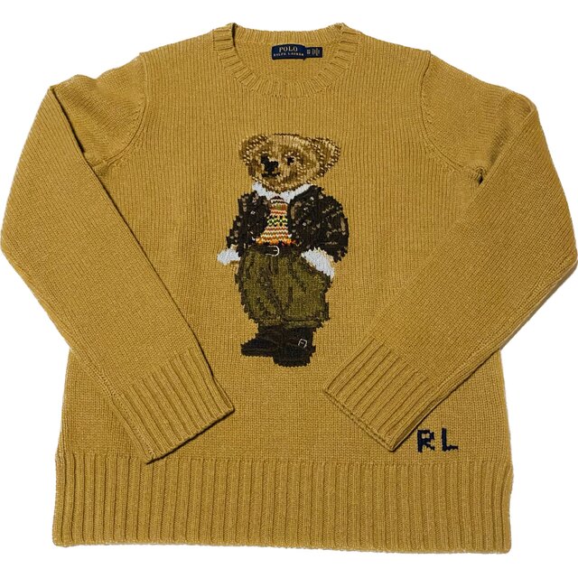 POLO RALPH LAUREN(ポロラルフローレン)のラルフローレン　レディース　xsサイズ　ポロベア　セーター　ベージュ レディースのトップス(ニット/セーター)の商品写真